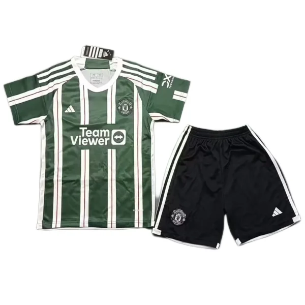 2023/24 Kids Manchester United Away Jersey Kit - Image 7