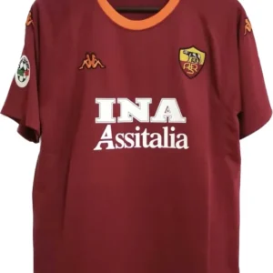 2000/01 Roma Retro Jersey Home