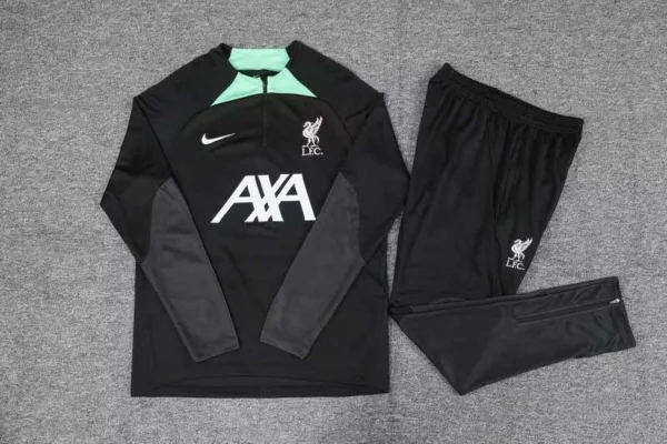Liverpool Half-Pull Training Suit Black Jersey 2023/2024 - Image 3