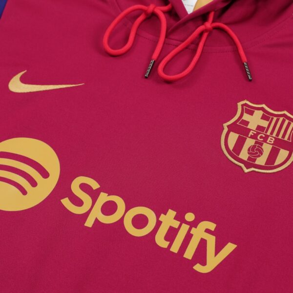 2024-25 Barcelona Zipper Sweatshirt Kit(Top+Pants) White - Image 3