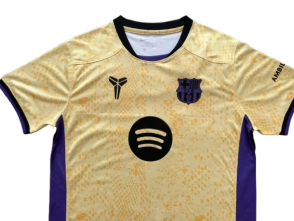 Barcelona 25-26 Away Yellow Soccer Jersey - Image 3