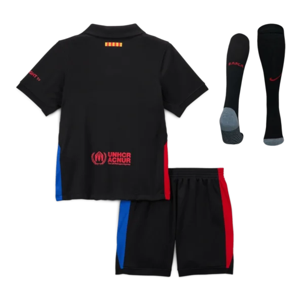 Barcelona Away Custom Full Soccer Kids Kit 2024-25 - Spotify Logo Without Text - Image 2