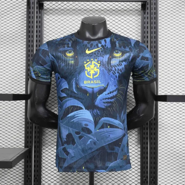 Brazil Nation 24/25 Panther Eyes Player Special Edition Blue Football Jersey - Image 2