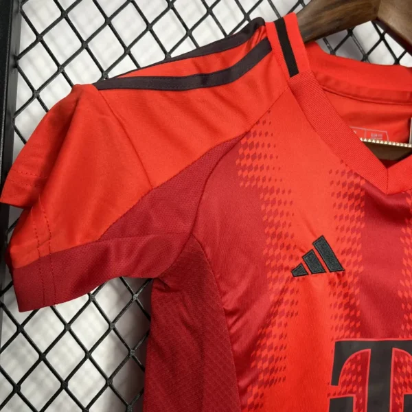 24-25 Bayern Munich Home Soccer Kids Kit Jersey+Shorts - Image 4
