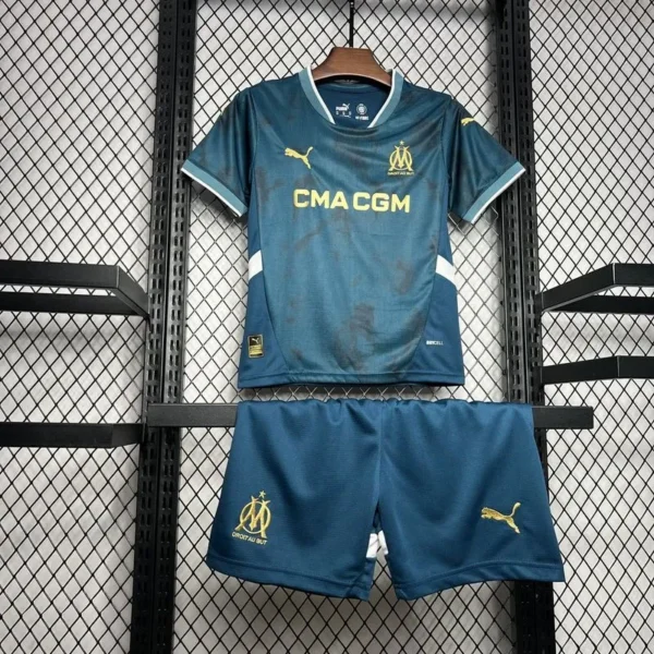 24-25 Marseilles Away Soccer Kids Kit Jersey+Shorts - Image 6