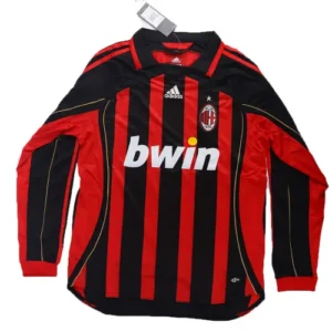 2006/07 AC Milan Retro Jersey Home Long Sleeve