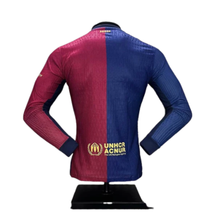 24-25 Barcelona Home Soccer Jersey Player Edition Long Sleeve
