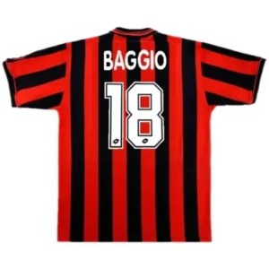 1996/97 AC Milan BAGGIO #18 Retro Jersey Home Replica