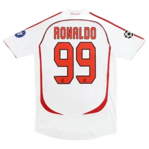 2006/07 AC Milan Ronaldo #99 Kakà #22 Maldini #3 Pirlo #21 UCL Final Retro Jersey Away Replica