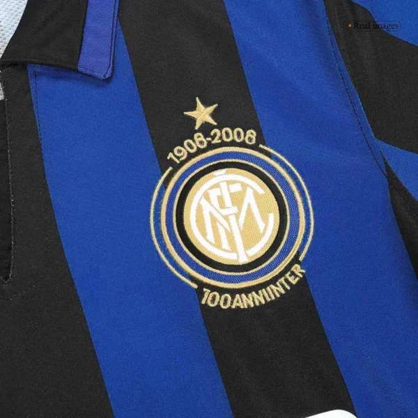 07-08 Inter Milan Retro 100th Anniversary Home Jersey - Image 3