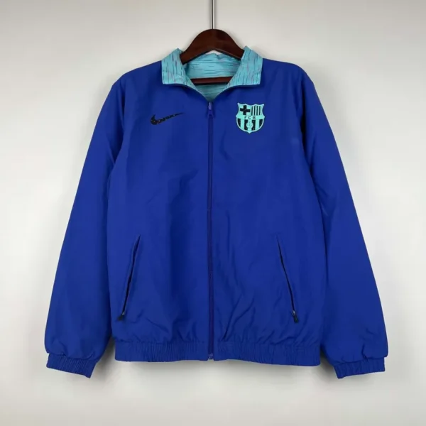 2023-2024 Barcelona Reversible Windbreaker Blue Soccer Jersey 1:1 Thai Quality - Image 13