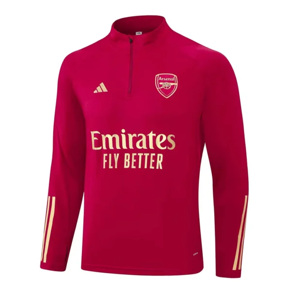 Arsenal Half-Pull Training Suit Red Football Shirt 2023/2024 - Image 3