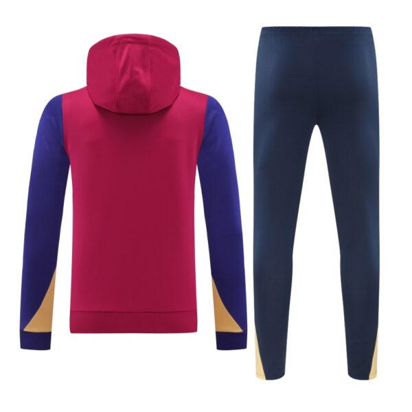 2024-25 Barcelona Zipper Sweatshirt Kit(Top+Pants) White - Image 2