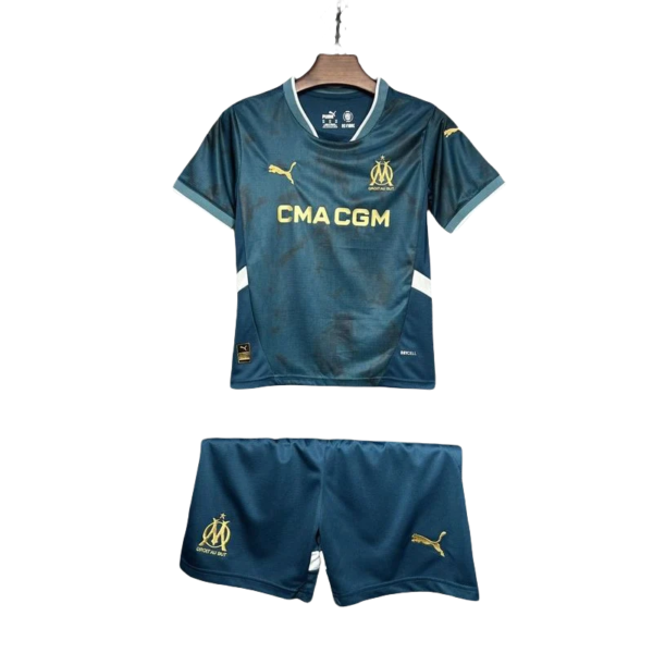 24-25 Marseilles Away Soccer Kids Kit Jersey+Shorts
