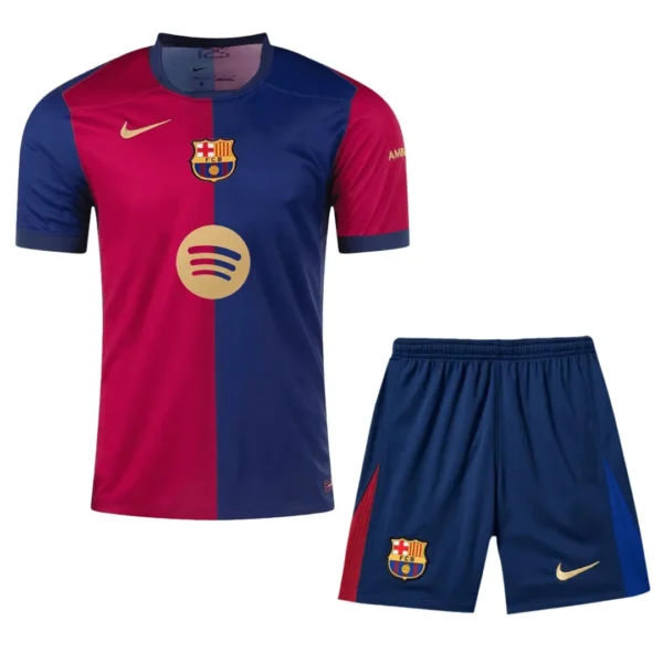 Barcelona Home Full Kit(Jersey+Shorts+Socks) 2024/25 - Spotify Logo Without Text - Image 3