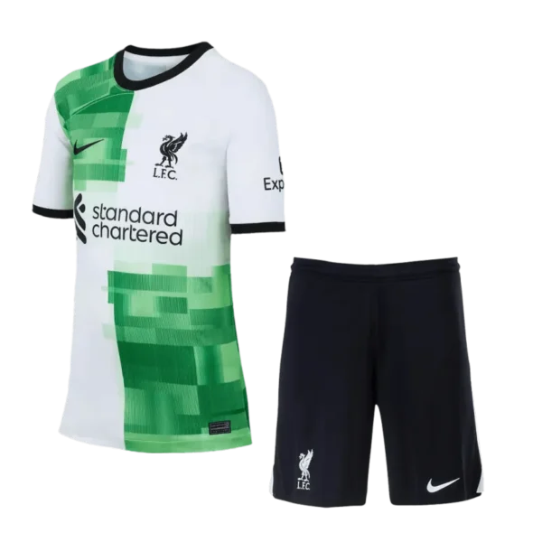Kids Liverpool Away Whole Kit Jersey+Shorts+Socks 2023/24 - Image 2