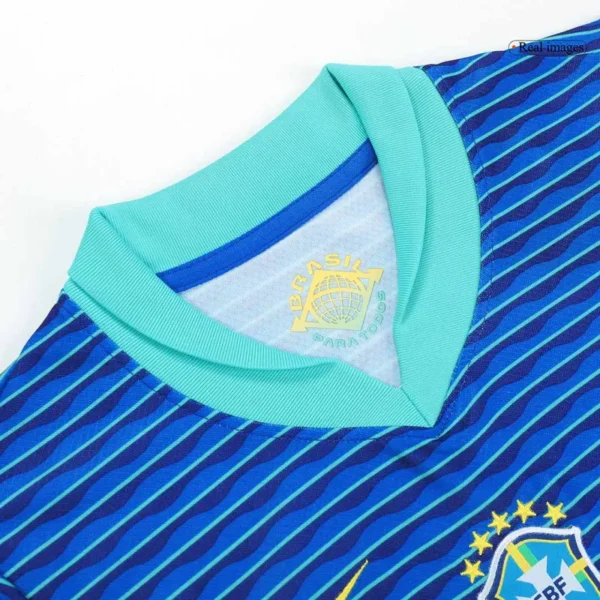 Kids Brazil Custom Away Soccer Kits 2024 - Image 4