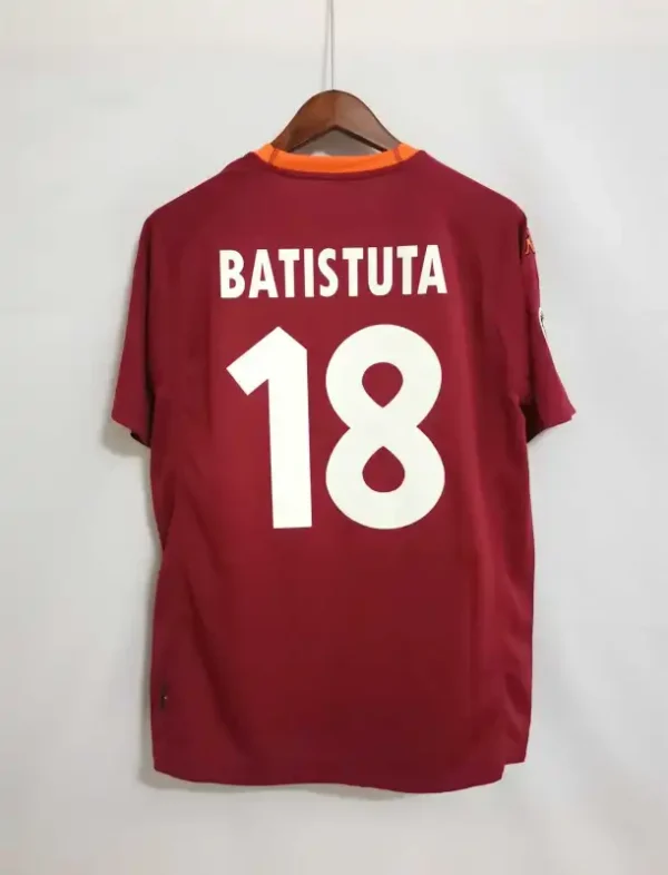 2000/01 Roma Retro Jersey Home - Image 7