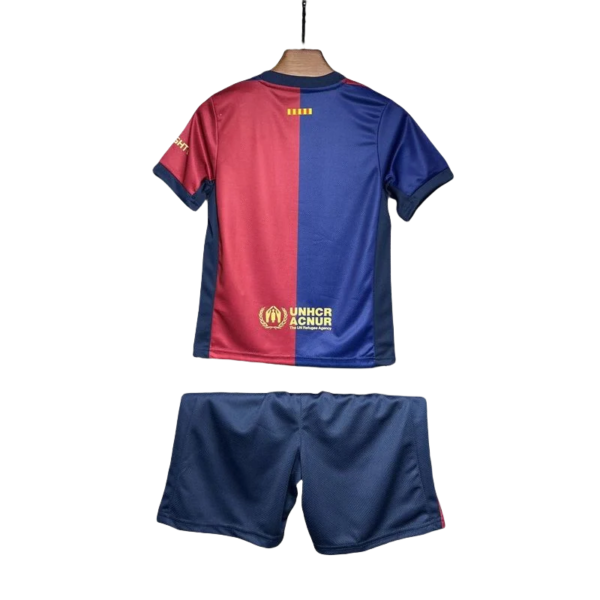 24-25 Barcelona Home Kids Kit Soccer Jersey+Shorts - Image 2