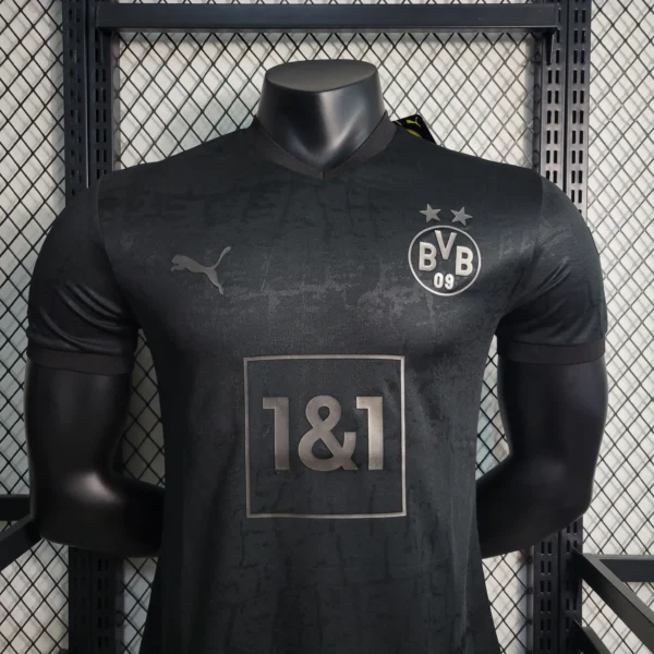 22-23 Borussia Dortmund All-Black Jersey Player Version - Image 4