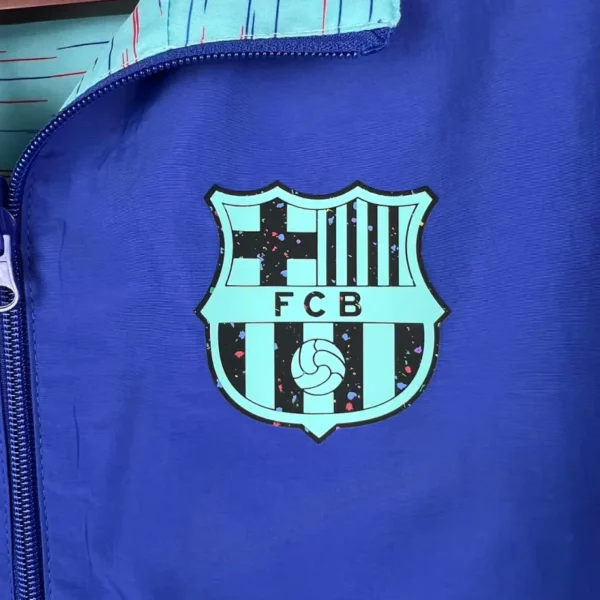 2023-2024 Barcelona Reversible Windbreaker Blue Soccer Jersey 1:1 Thai Quality - Image 2