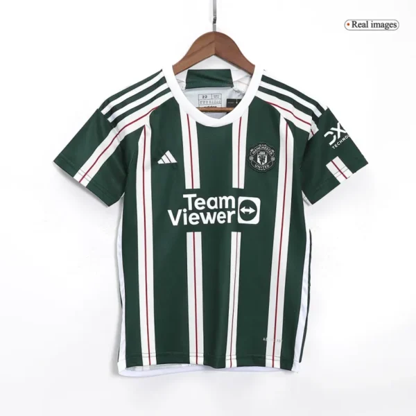 2023/24 Kids Manchester United Away Jersey Kit - Image 4