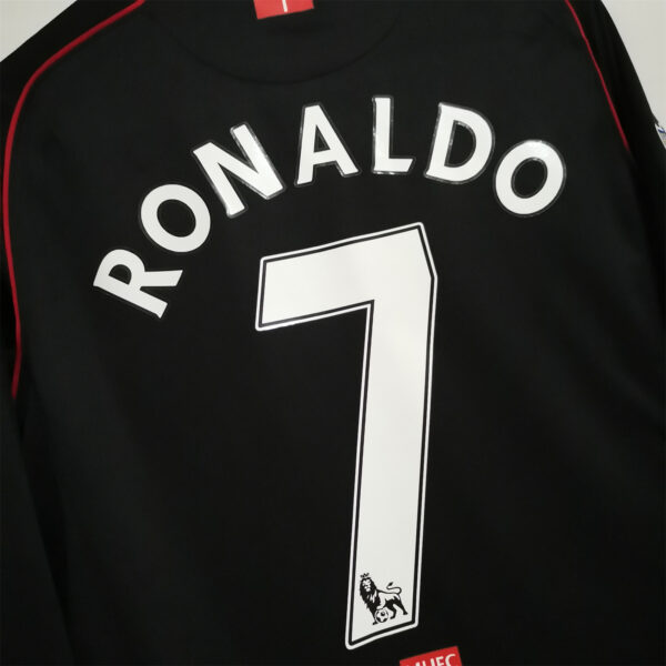 07-08 Retro Long Sleeve Manchester United #7 Ronaldo Third  Away Soccer Jersey - Image 13