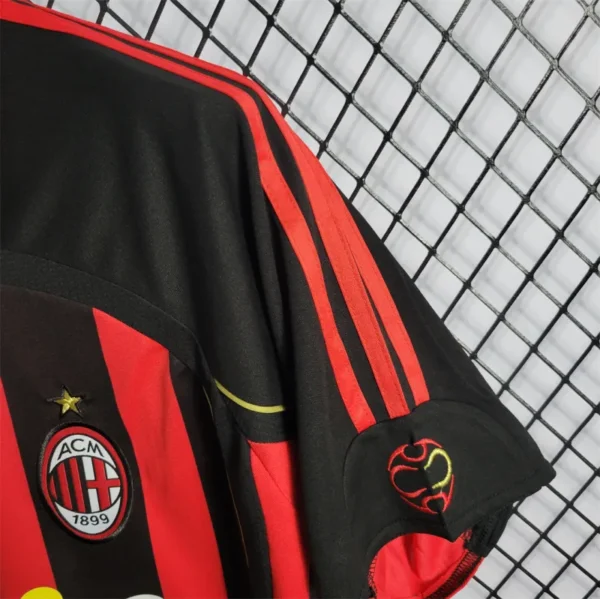 2006-07 AC Milan Ronaldo #99 Maldini #3 Kakà #22 Retro Jersey Home Replica - Image 13