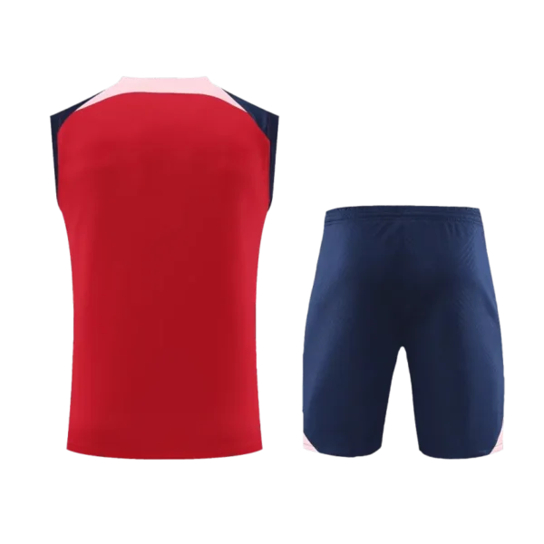 Atletico Madrid Sleeveless Training Kit (Top+Shorts) Red 2023-24 - Image 2