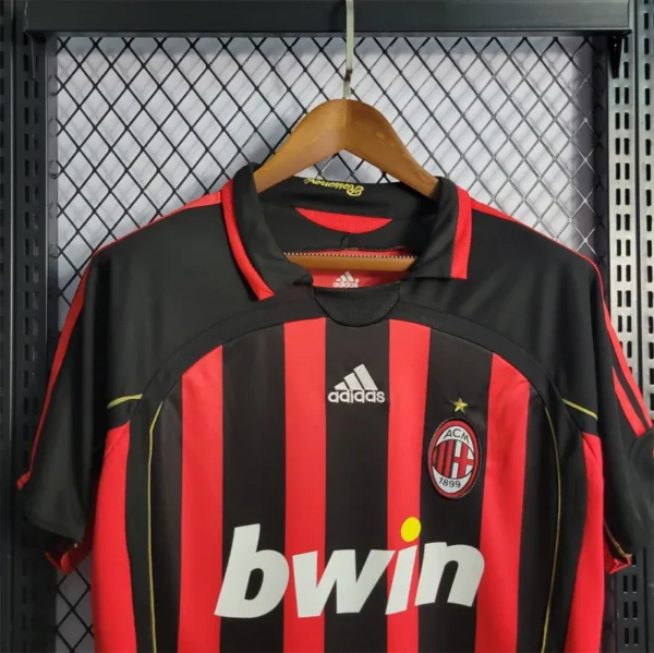 2006-07 AC Milan Ronaldo #99 Maldini #3 Kakà #22 Retro Jersey Home Replica - Image 3