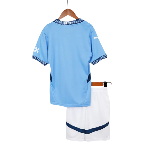 Kids Manchester City Home Jersey Kit Youth Apparels 2024/25 - Image 2