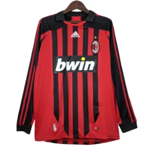 2007/08 AC Milan Retro Jersey Home Long Sleeve