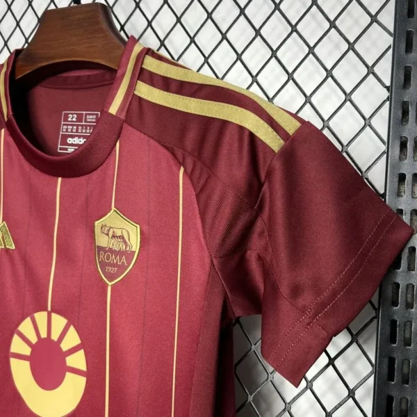 24-25 AS Roma Home Kids Kit Jersey+Shorts - Image 5