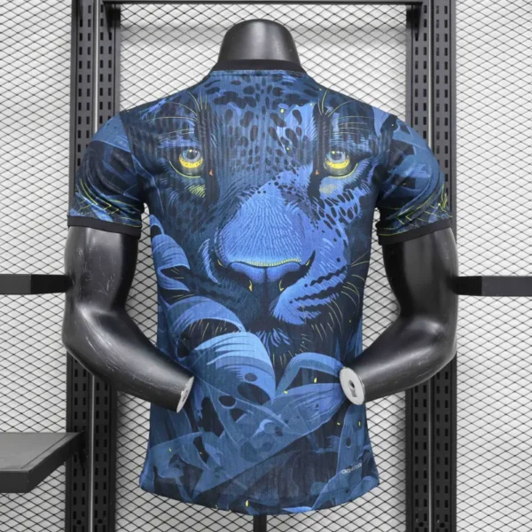 Brazil Nation 24/25 Panther Eyes Player Special Edition Blue Football Jersey - Image 3