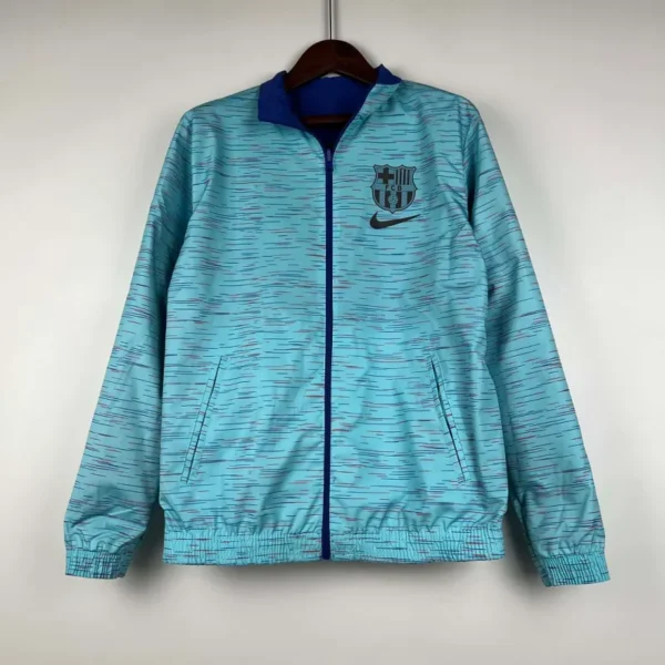 2023-2024 Barcelona Reversible Windbreaker Blue Soccer Jersey 1:1 Thai Quality - Image 14