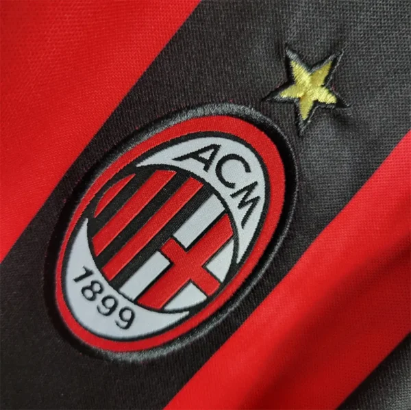 2006-07 AC Milan Ronaldo #99 Maldini #3 Kakà #22 Retro Jersey Home Replica - Image 5
