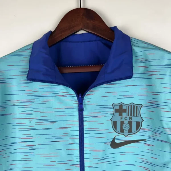 2023-2024 Barcelona Reversible Windbreaker Blue Soccer Jersey 1:1 Thai Quality - Image 7