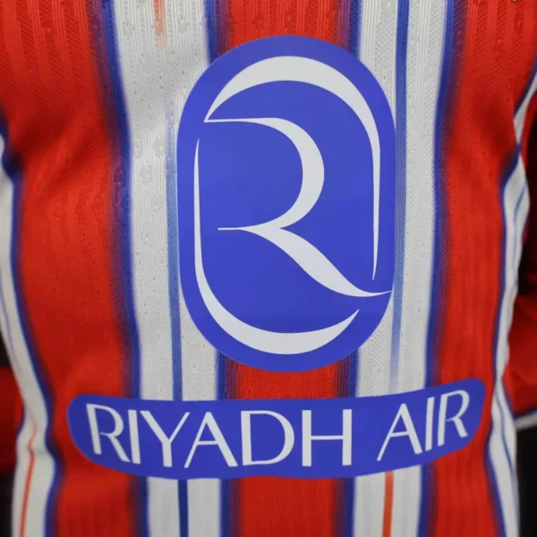 24-25 Atletico Madrid Home Long Sleeve Kit Player Version Shirt - Image 5