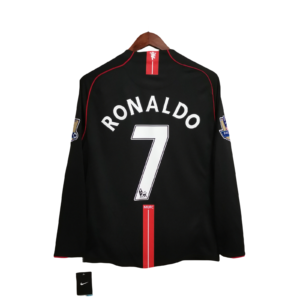 07-08 Retro Long Sleeve Manchester United #7 Ronaldo Third  Away Soccer Jersey
