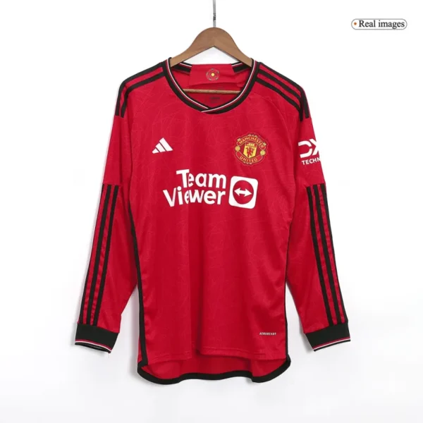 2023/24 Manchester United Home Long Sleeve Jersey - Image 3