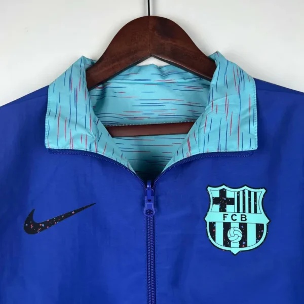 2023-2024 Barcelona Reversible Windbreaker Blue Soccer Jersey 1:1 Thai Quality - Image 5