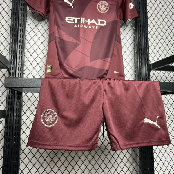 24-25 Manchester City Third Away Kids Kit Jersey+Shorts - Image 8