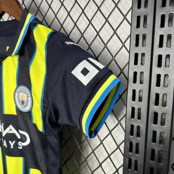 24-25 Manchester City Away Kids Kit Jersey+Shorts - Image 5