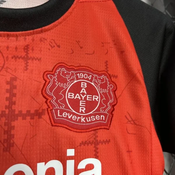 24-25 Bayer 04 Leverkusen Kids Kit Home Soccer Jersey - Image 4