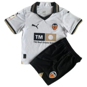 2023/24 Kids Valencia Home Kit Jersey+Shorts