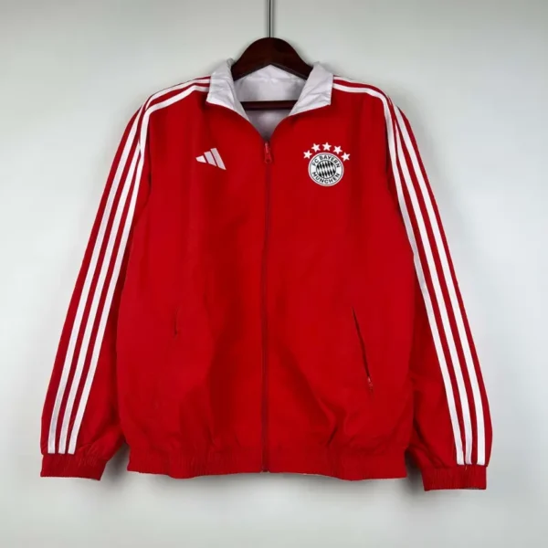 2023-2024 Bayern Munich Reversible Windbreaker （Red-white）Soccer Jersey 1:1 Thai Quality - Image 9