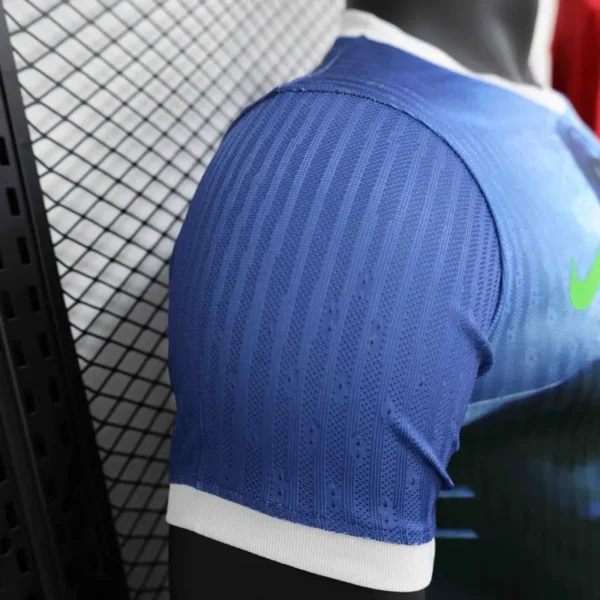 Brazil Nation 2024 Cristo Redeemer Player Edition Blue Football Jersey Shirt - Image 6
