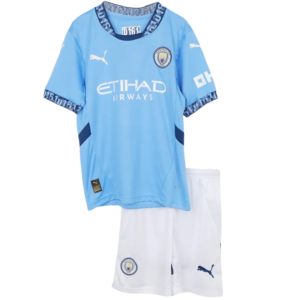 Kids Manchester City Home Jersey Kit Youth Apparels 2024/25