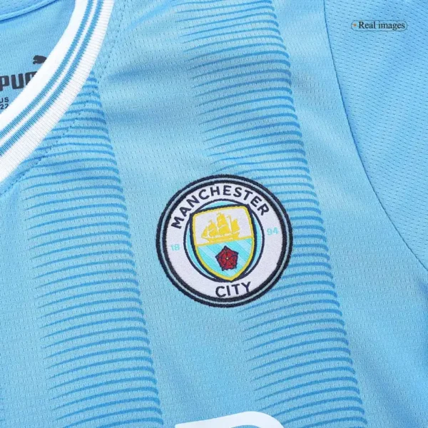 Kids Manchester City Home Kit(Jersey+Short+Socks) 2023/24 - Image 8