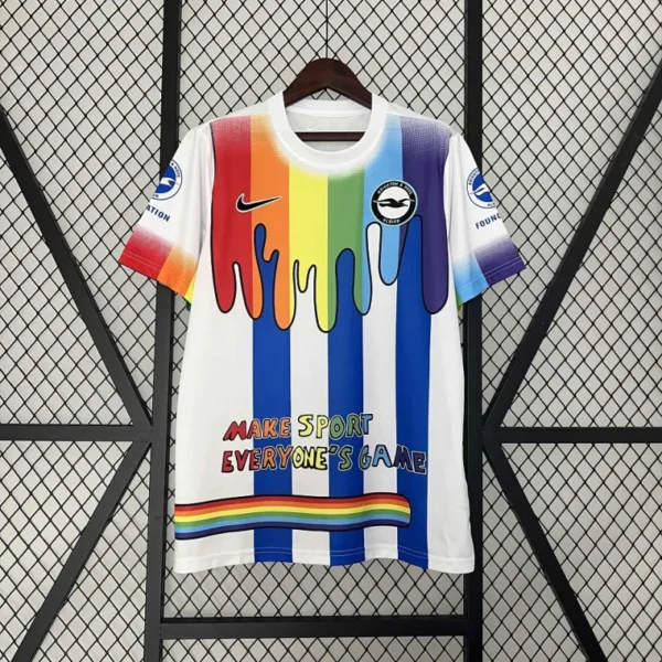2023/24 Brighton & Hove Albion Rainbow Laces Pre-Match Jersey - Image 3